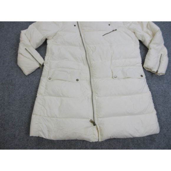 Women's Cream Puffer Coat - Picture 2 of 16